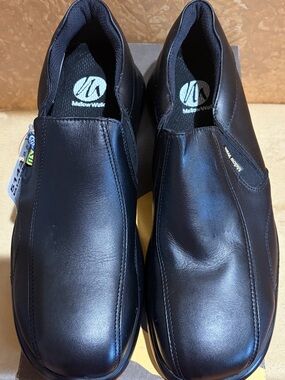 Men’s Leather Safety Shoes Wide Fitting, Size 9.5EE